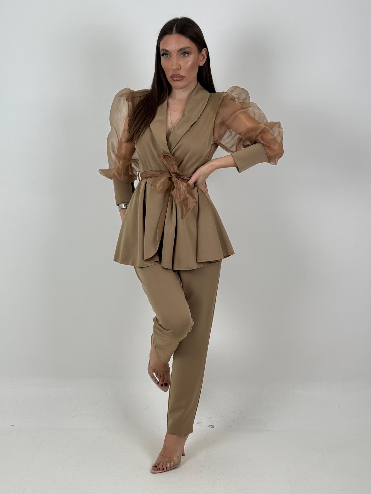 SALDO Tailleur MARISOL - Completo giacca con manica velata e pantalone