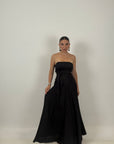 Completo in Satin top e gonna lunga modello pareo