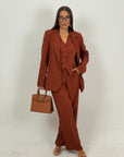 Tailleur GOIAR- tailleur 3 pezzi - panciotto giacca over e pantaloni palazzo