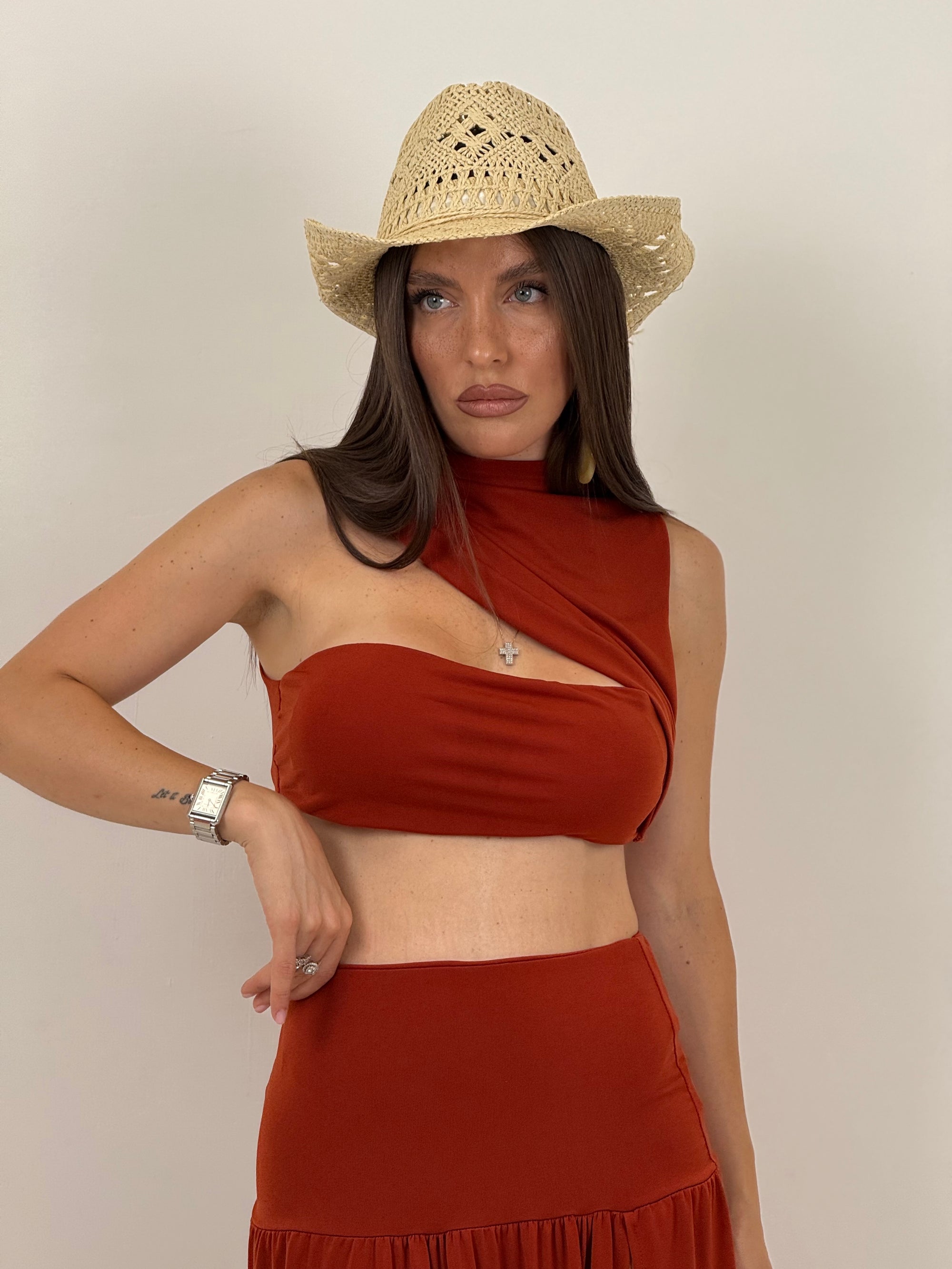 Cordset TROPEA - COMPLETO TOP E GONNA CON SPACCO