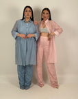 CURVY Cordset MARGARITA - Completo blusa e pantalone in pizzo