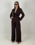 Tailleur ADELE - Tailleur simil lino just West