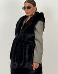Pelliccia in visone Black N121 - gilet limite Edition