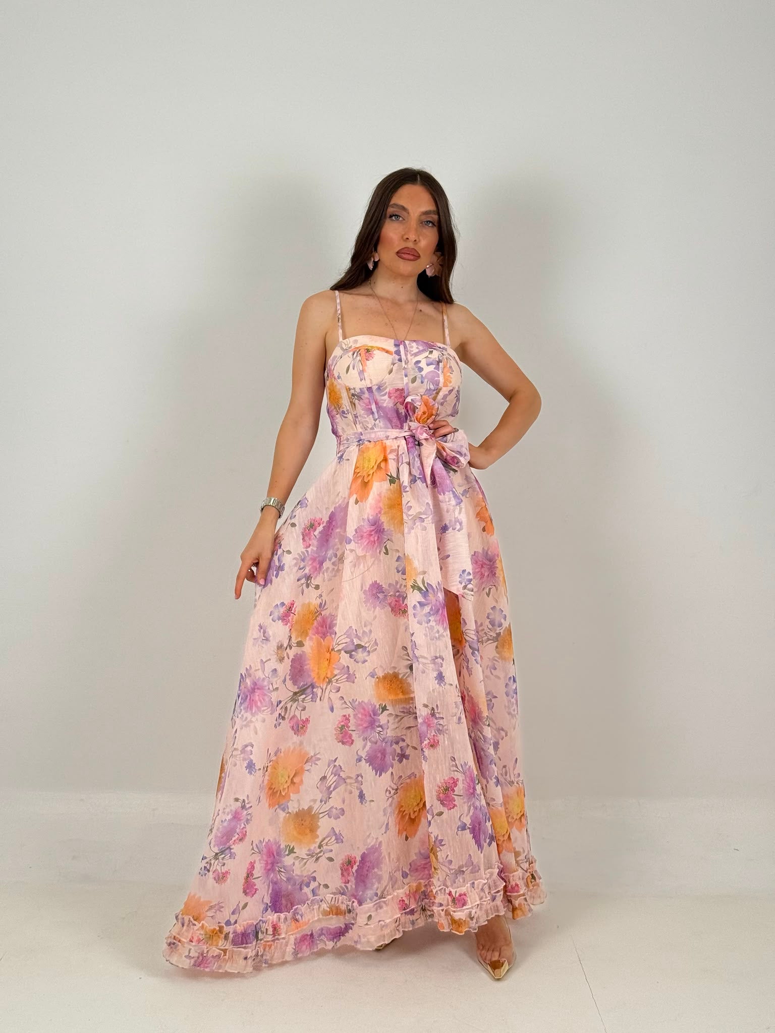 Abito FIORELLA - abito lungo a fantasia COLLEZIONE CHIC