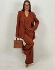Tailleur GOIAR- tailleur 3 pezzi - panciotto giacca over e pantaloni palazzo