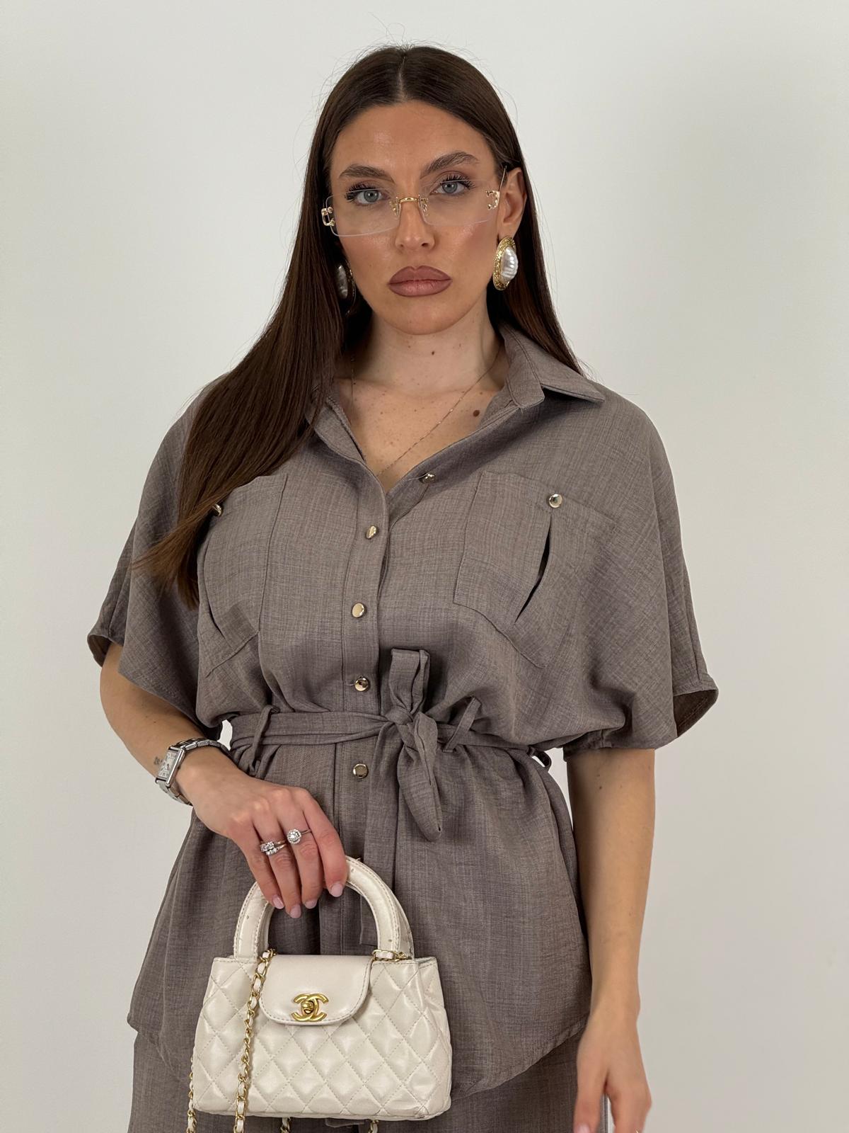 Cordset BAMBI - Completo camicia manica corta con cintura e pantalone