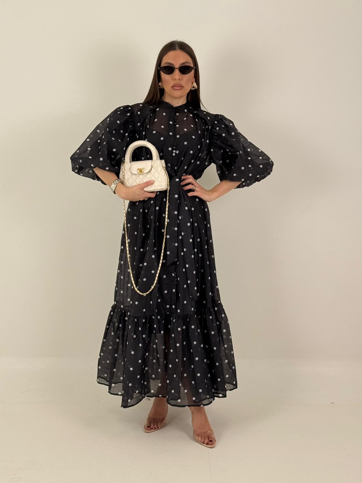 Abito EBRU - Abito lungo a pois - COLLEZIONE CHIC