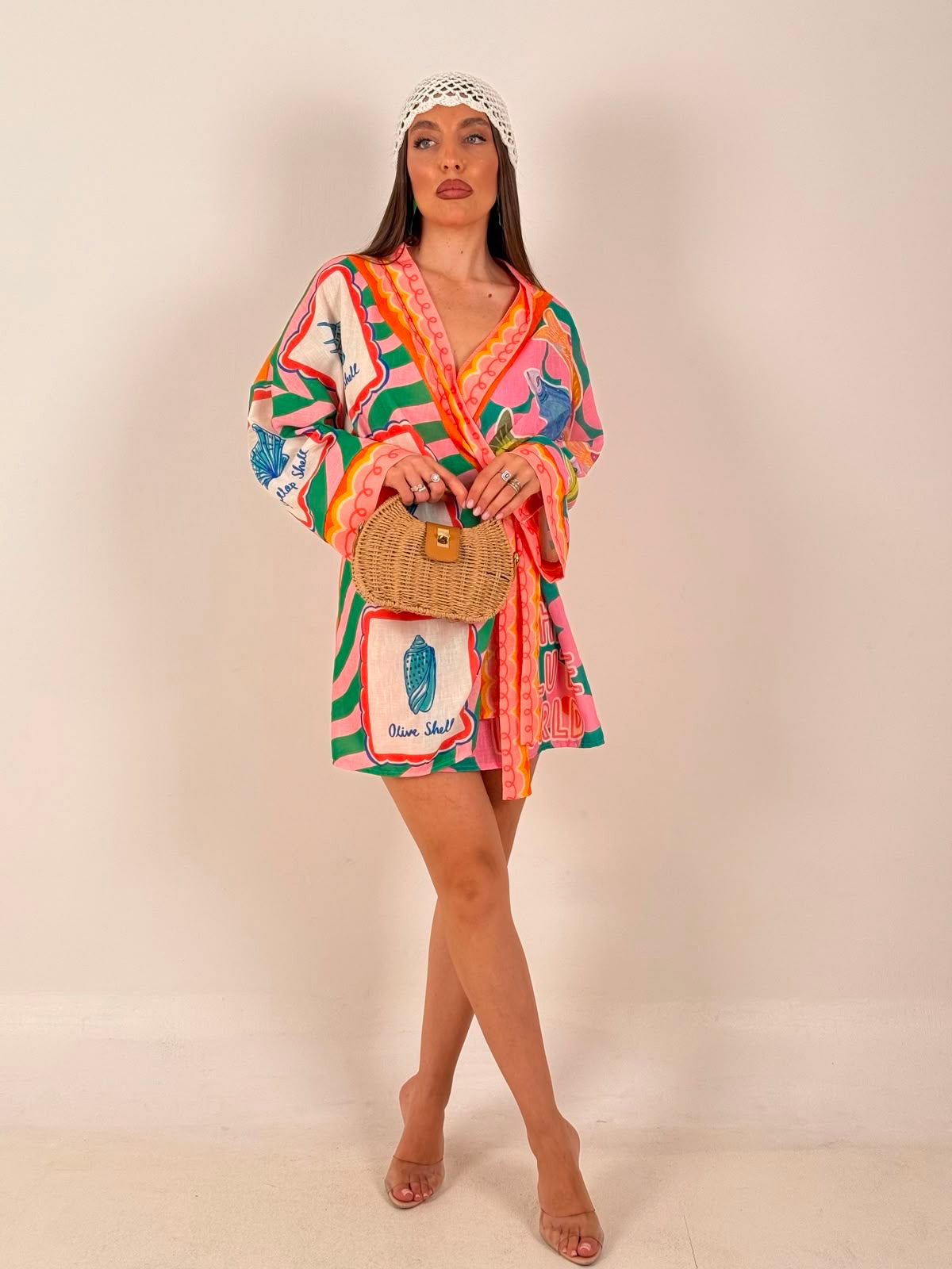Abito KIM - abito corto kimono a fantasia