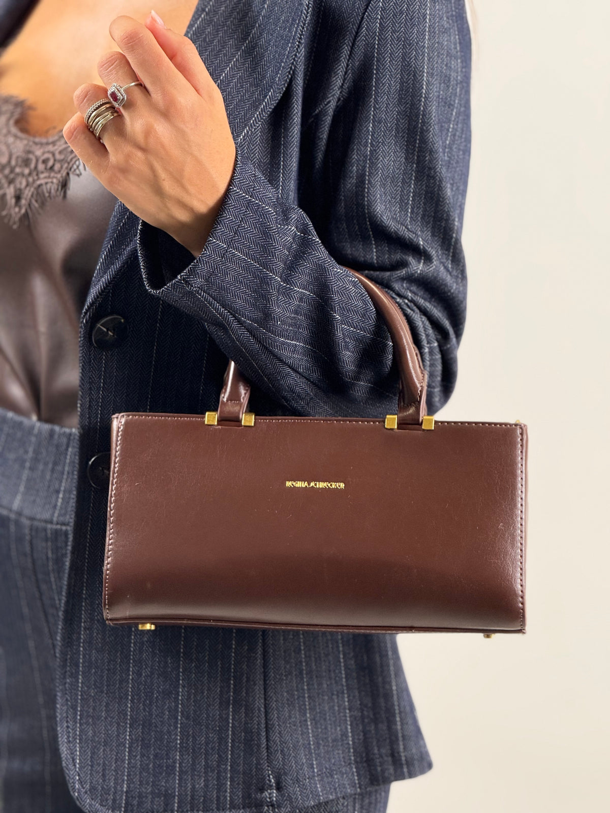 Borsa baguette - marrone ecopelle