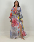 Abito Navy - abito lungo modello a kimono collezione chic