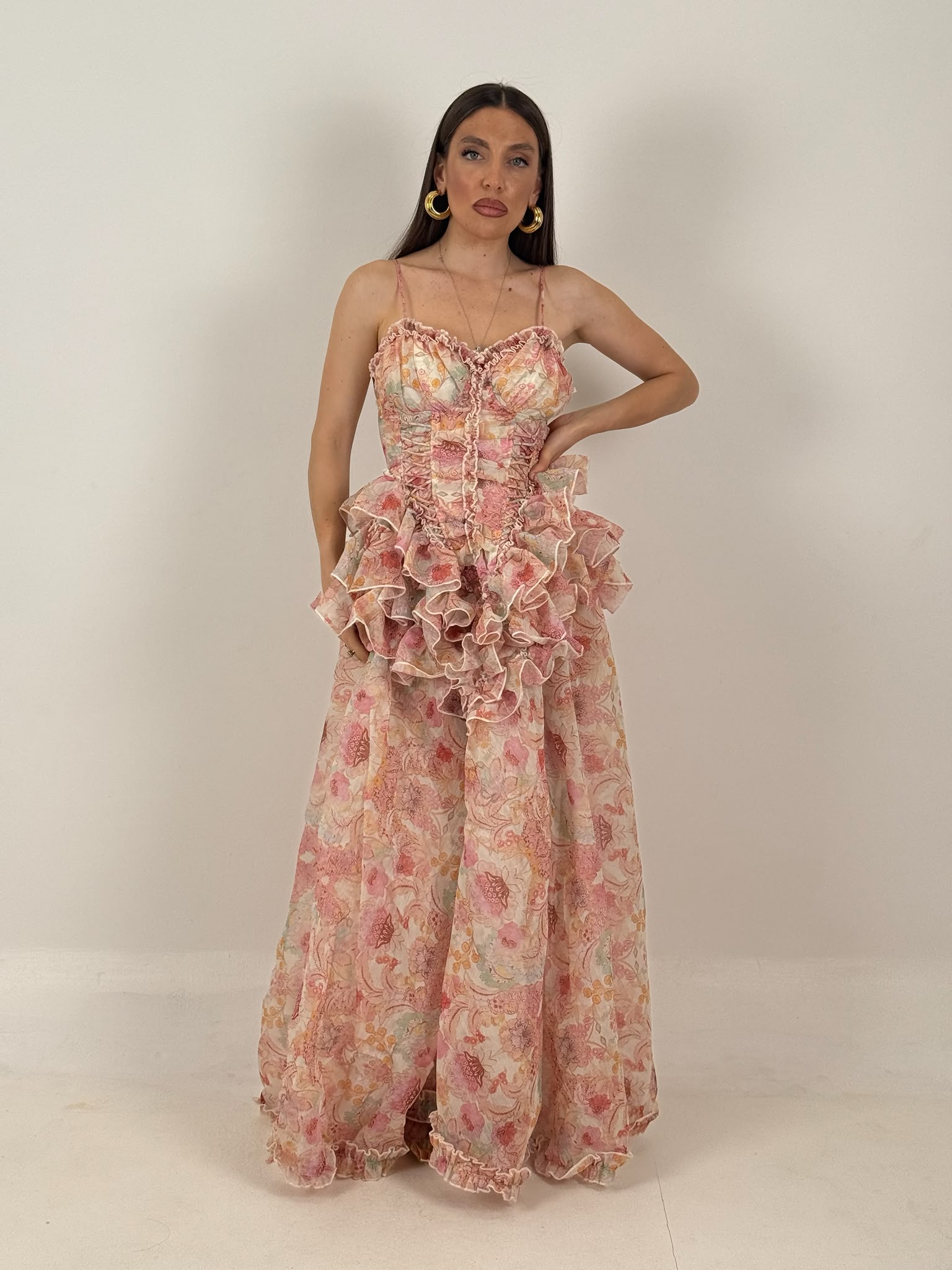 Abito ELISABETTA - abito lungo con corpetto particolare COLLEZIONE CHIC