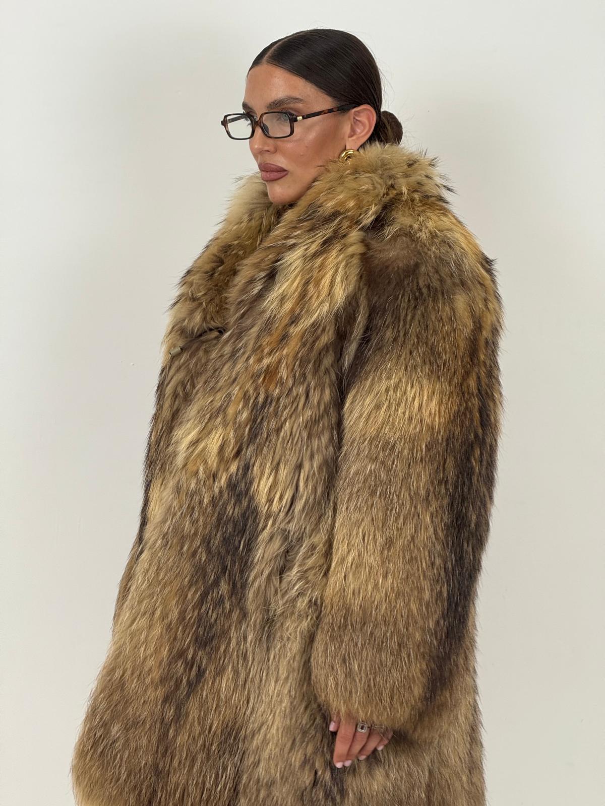 Pelliccia in murmasky n48 - cappotto lungo con chiusura con alamari