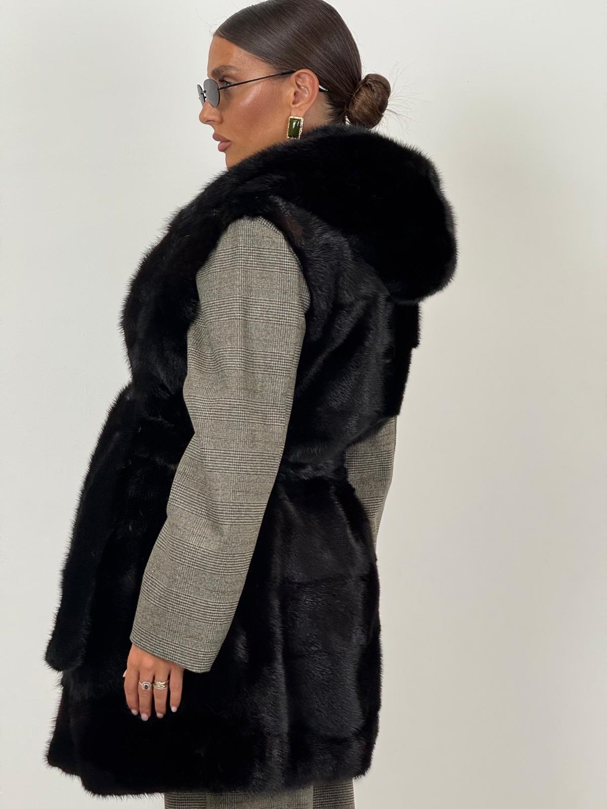 Pelliccia in visone Black N121 - gilet limite Edition