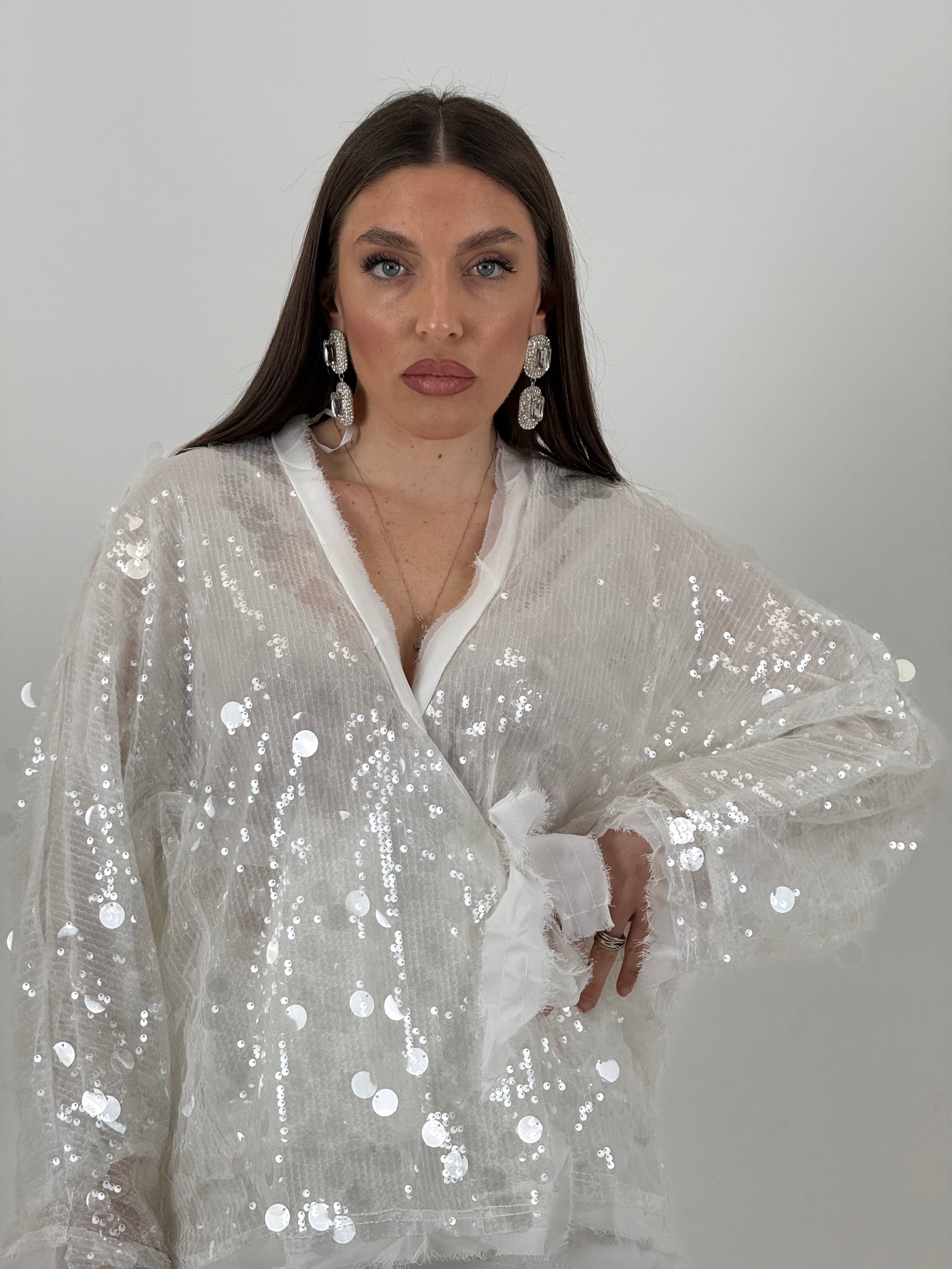 Completo PEONY - completo blusa in paillettes con gonna - COLLEZIONE CHIC