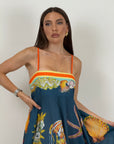 Abito ALTA MAREA - abito fantasia marina con conchiglie e coralli - collezione chic