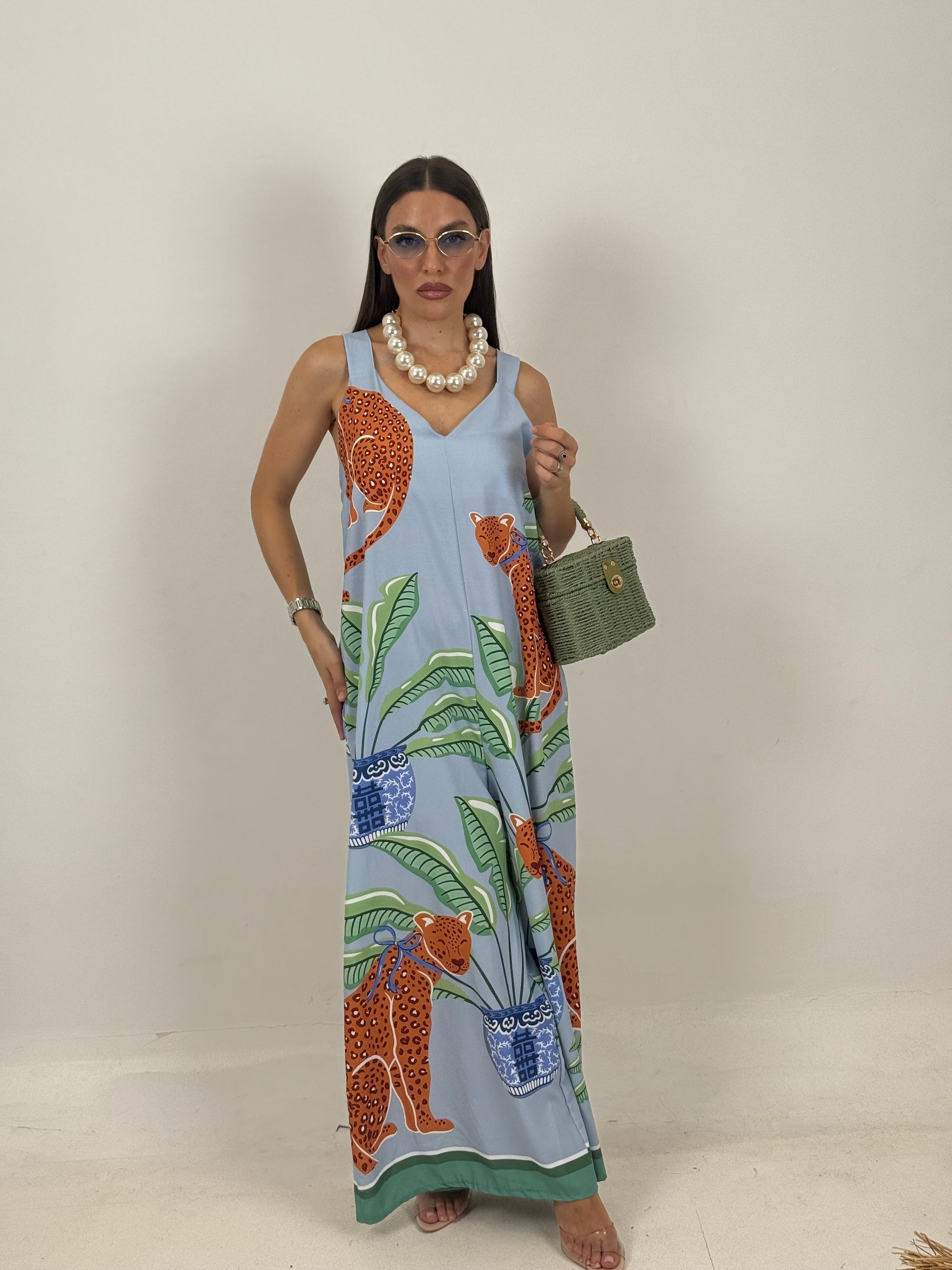 Tuta leopardo - tuta intera fresca e comoda con stampa - collezione pareo