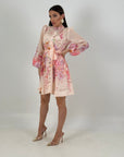 Abito TOSCANA - abito corto fantasia a fiori - abito collezione chic