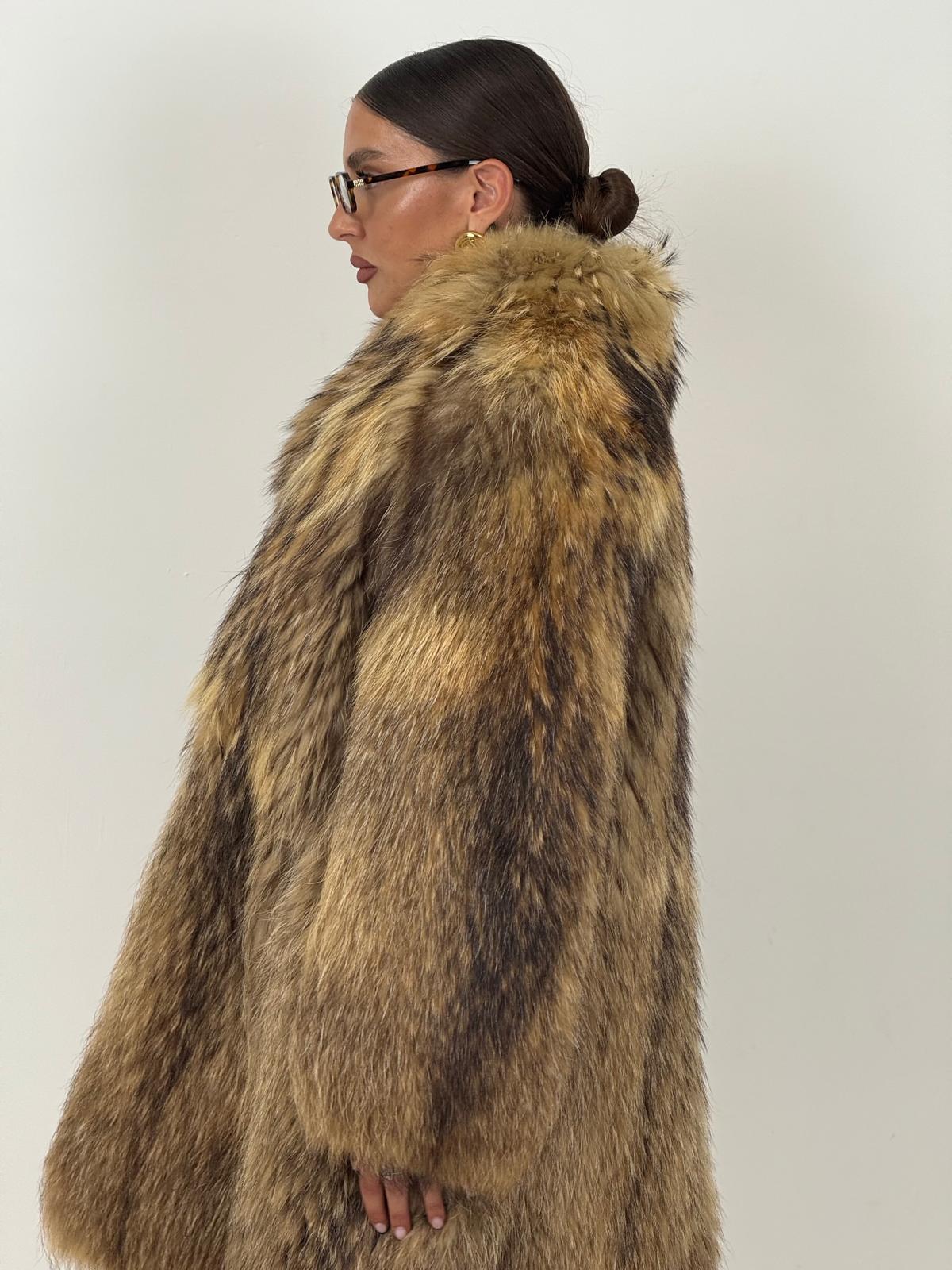 Pelliccia in murmasky n48 - cappotto lungo con chiusura con alamari