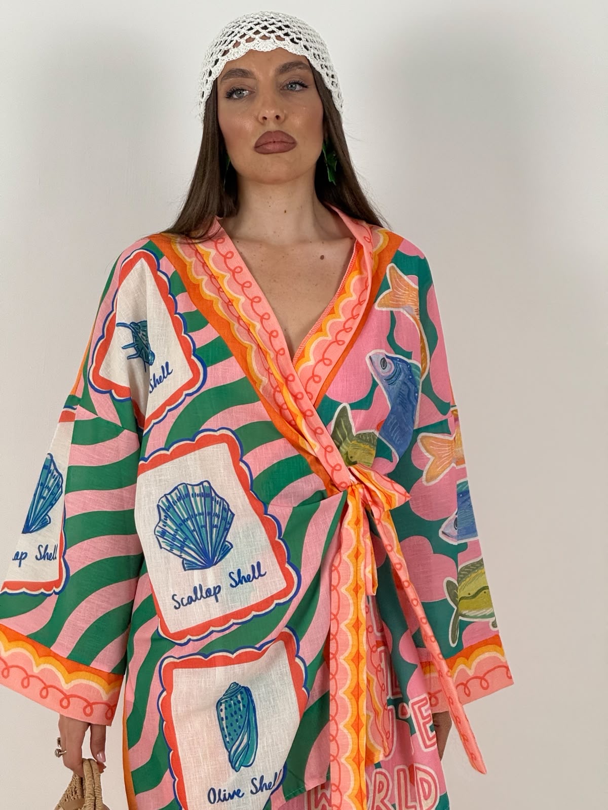 Abito KIM - abito corto kimono a fantasia
