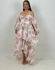 Abito rox - abito in chiffon con manica particolare scollo barca- collezione Chic