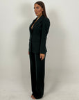 Tailleur SHOPPING - Tailleur sartoriale fantasia gessata con giacca monopetto e pantalone a palazzo