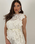 Abito MARRY - abito lungo con corpetto in pizzo macrame
