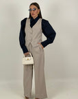 Tailleur LORETTA - Completo gilet e pantalone palazzo