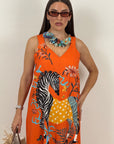 Tuta zebra orange - tuta intera fresca e comoda con stampa - collezione pareo