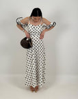 Cordset SELVA - Completo top e gonna lunga a pois