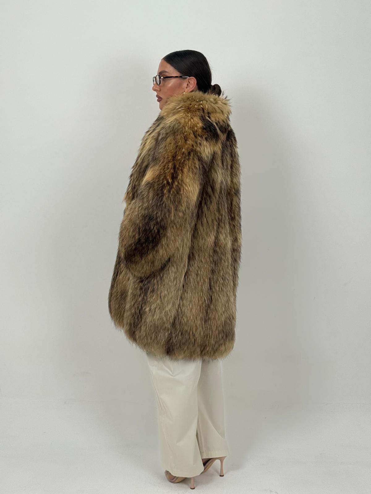 Pelliccia in murmasky n48 - cappotto lungo con chiusura con alamari