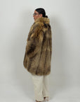 Pelliccia in murmasky n48 - cappotto lungo con chiusura con alamari
