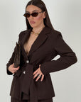Tailleur ADELE - Tailleur simil lino just West