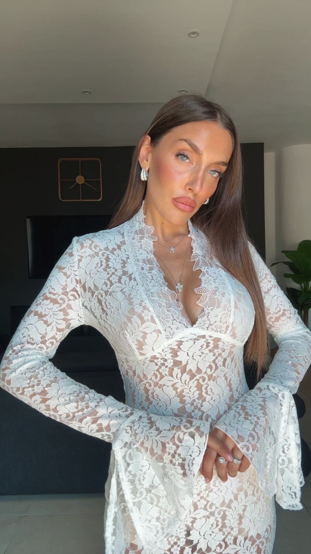 SALDO Abito EMILIEN - Abito lungo in pizzo - COLLEZIONE CHIC