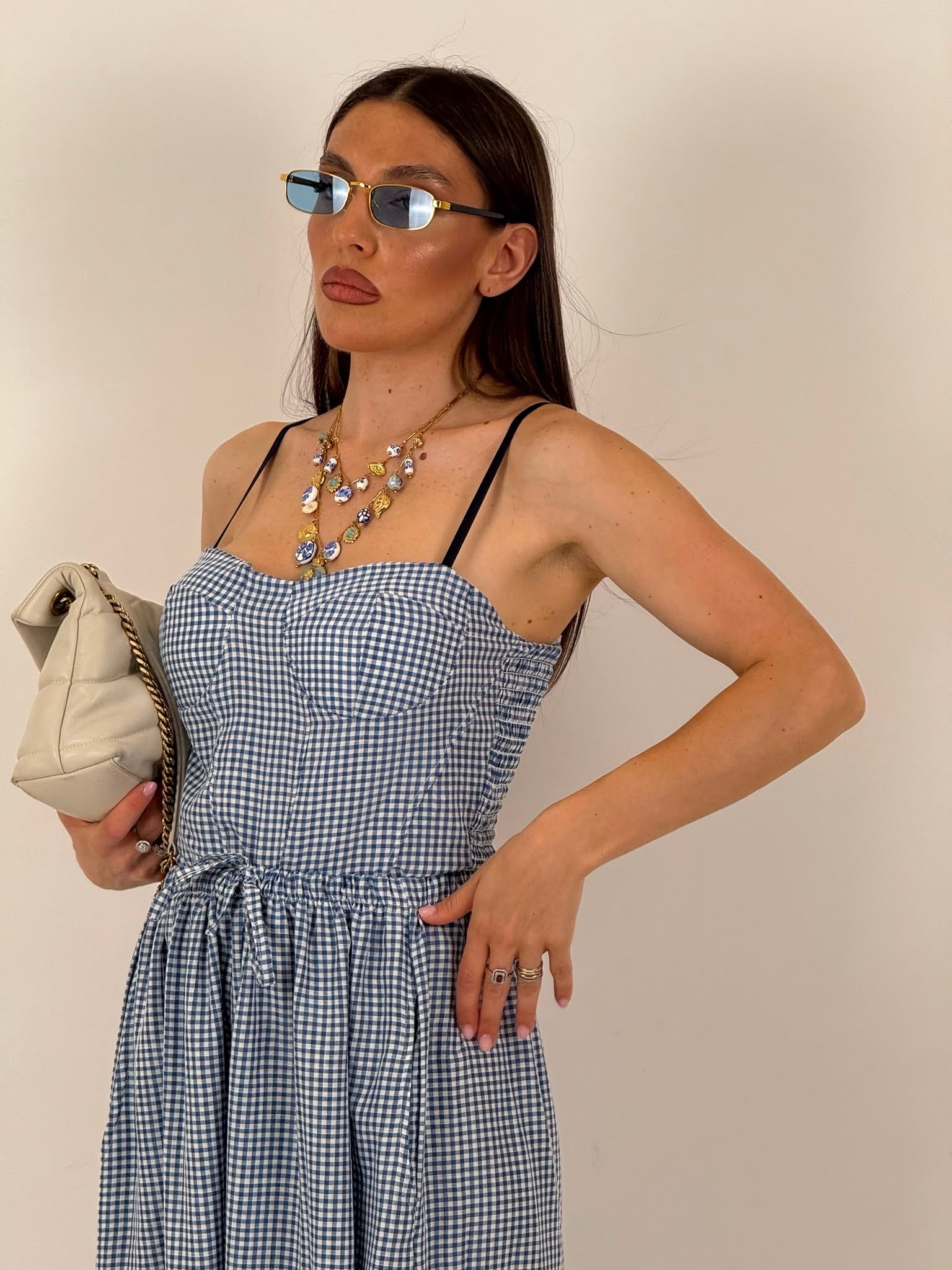 CORDSET PIC NIC - completo composto da top e pantalone a quadri