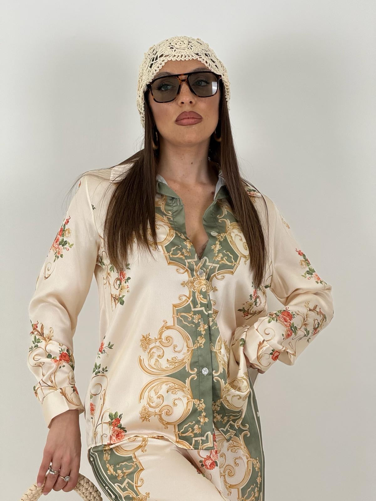 Cordset GREEN - completo composto da camicia e pantalone a fantasia