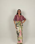 Gonna pareo lunga fantasia palme Pink