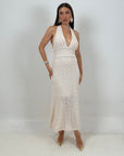 Abito SMILE - abito in pizzo con scollo all americana e bustino nel punto vita