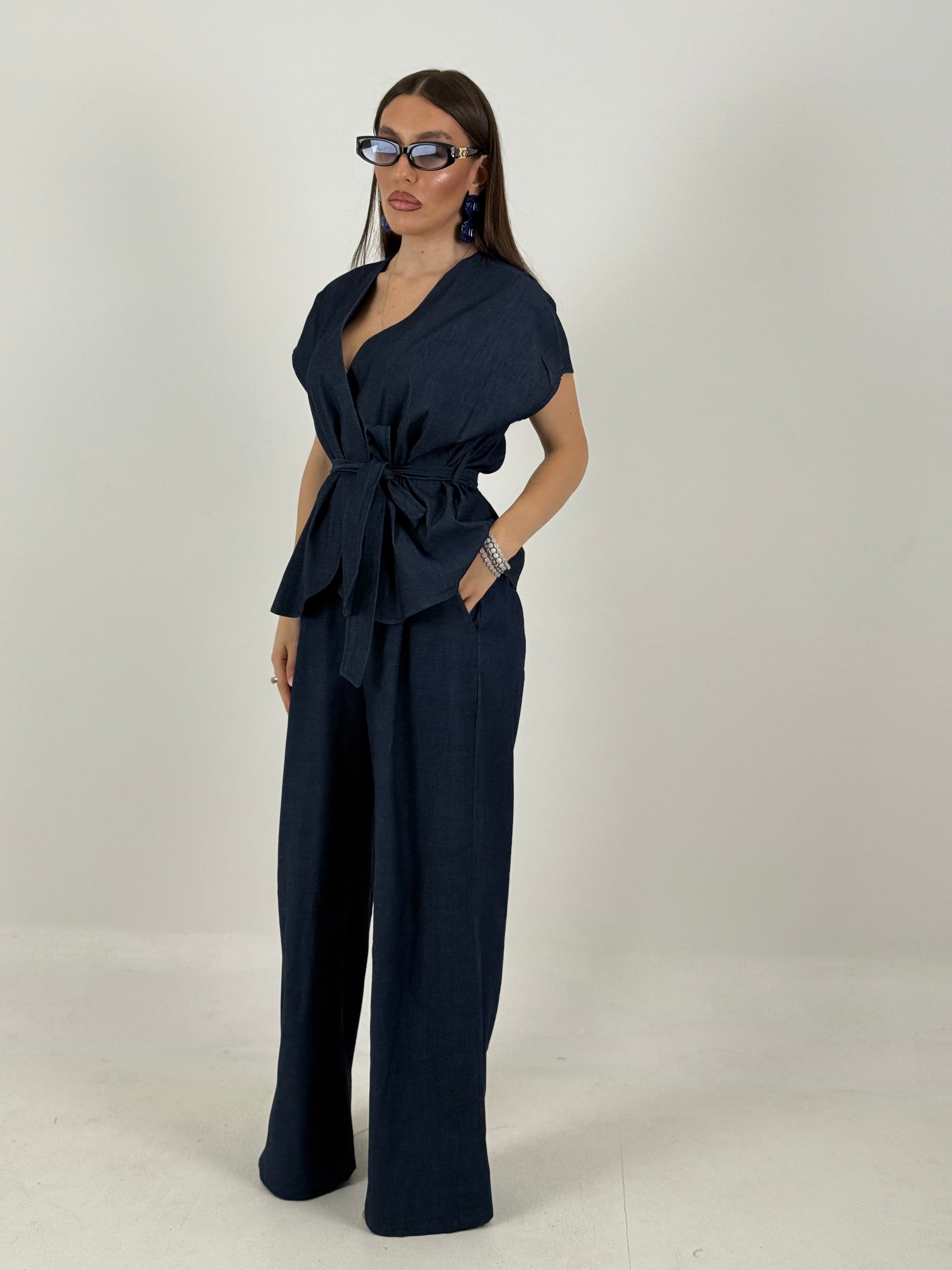 CORDSET AZZURRA - completo in jeans giacca e pantalone