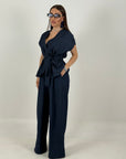 CORDSET AZZURRA - completo in jeans giacca e pantalone