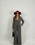 Tailleur Miranda - giacca doppiopetto e pantalone palazzo