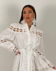 Abito MACARENA - Abito lungo con dettagli in Macramè- collezione chic