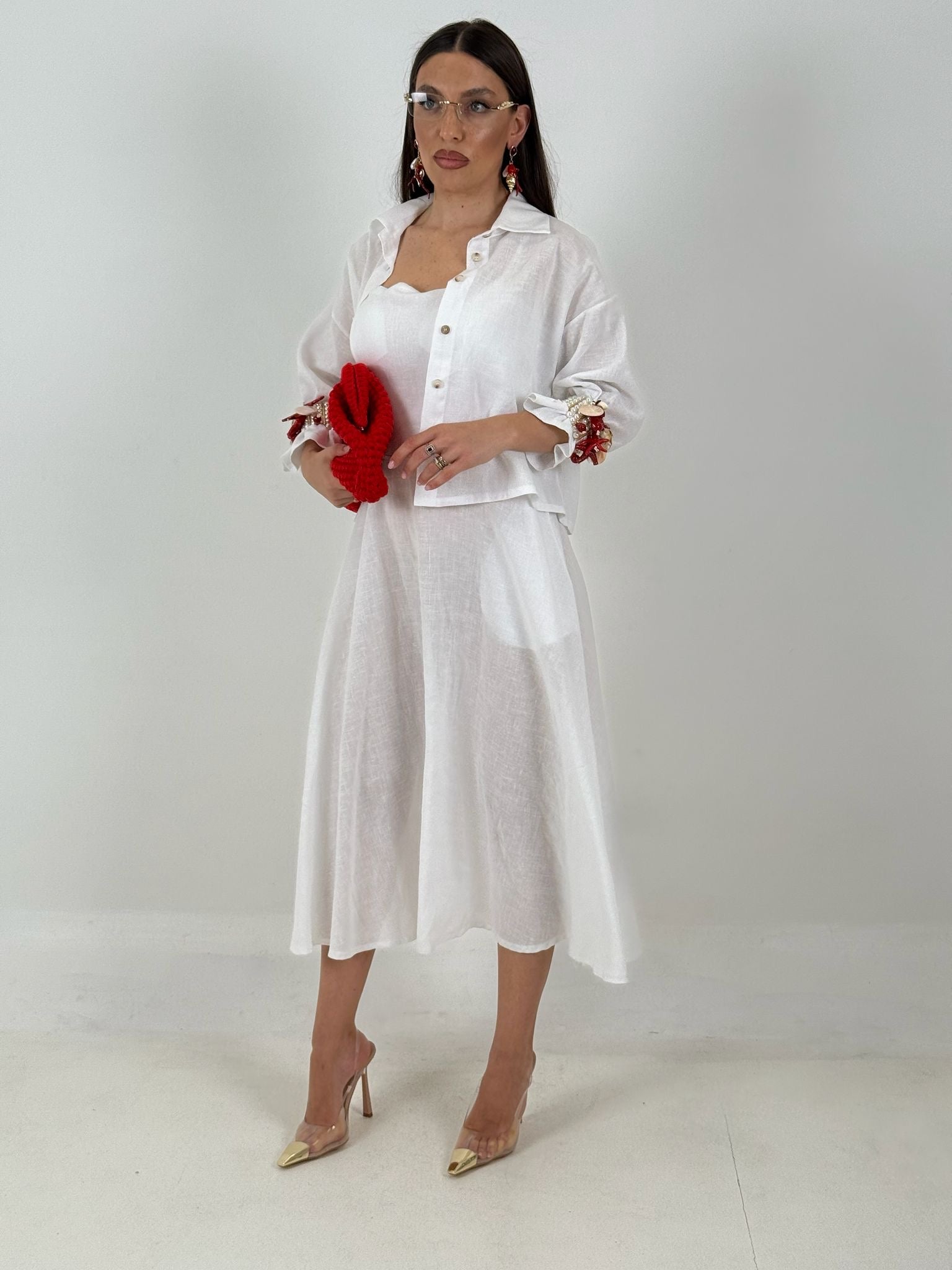 Cordset ISCHIA - completo composto da vestito longuette e camicia