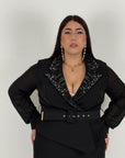 CURVY Tuta MELEK - Tuta intera sartoriale con Swarovski