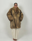 Pelliccia in murmasky n48 - cappotto lungo con chiusura con alamari