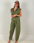 Cordset SOLE - completo composto da blusa con zip e pantalone ballon LOW - COST