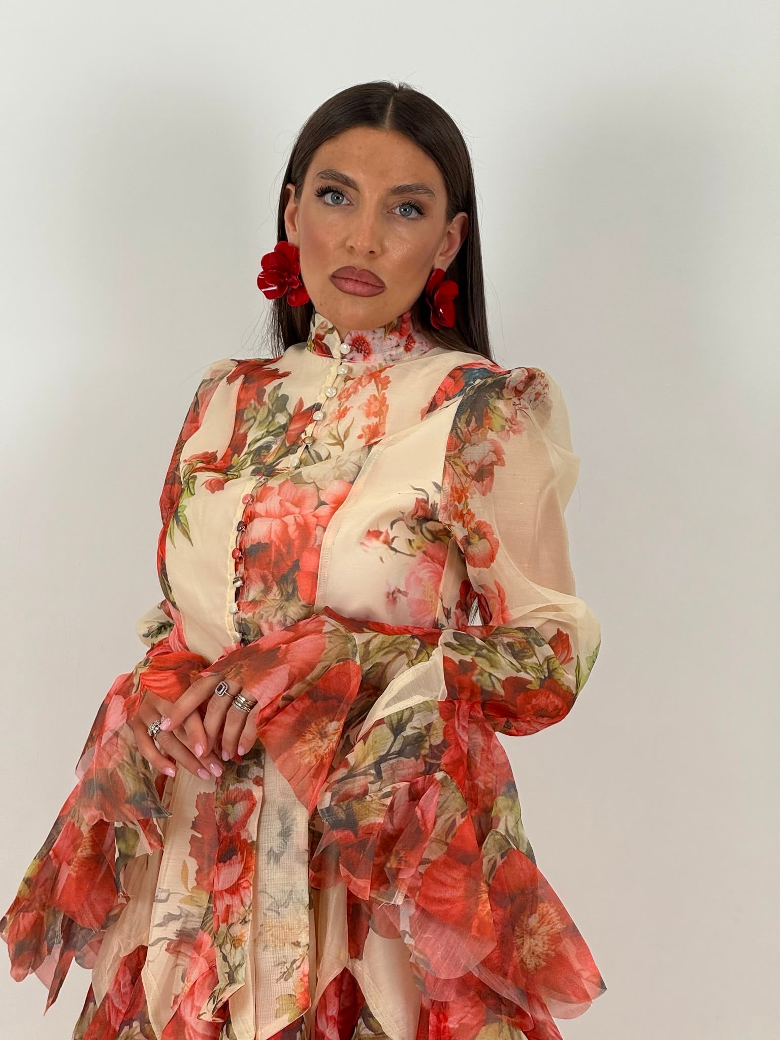 Abito PRINZESSIN - abito corto con manica e finale della gonna con rouche COLLEZIONE CHIC