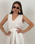 Abito IMMAGINATION - abito lungo in organza con cintura in vita
