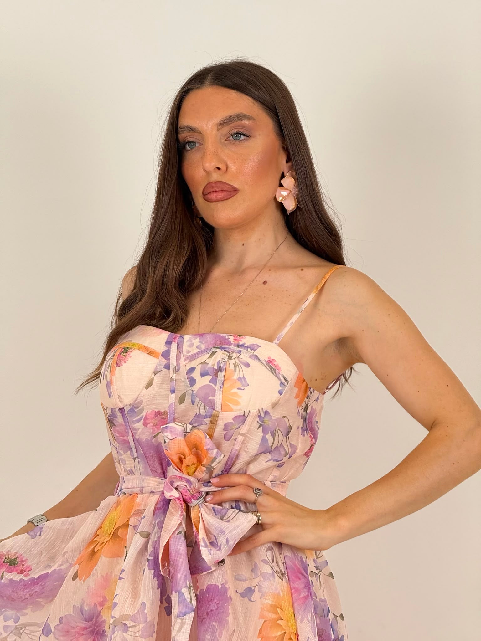 Abito FIORELLA - abito lungo a fantasia COLLEZIONE CHIC