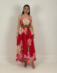 Abito follow - abito longuette in cotone fantasia fiori - collezione chic