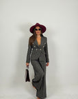 Tailleur Miranda - giacca doppiopetto e pantalone palazzo